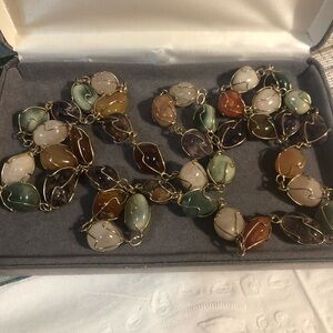 40” Eternity Necklace with Multicolor Stones